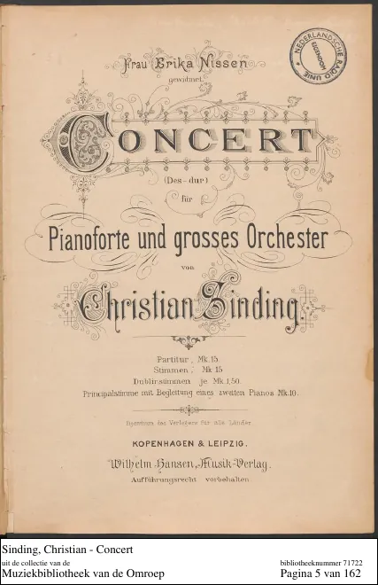 First page of Piano Concerto