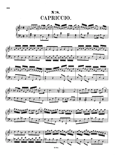 First page of Capriccio in F major