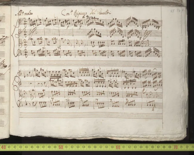 First page of Concerto for Strings in G minor