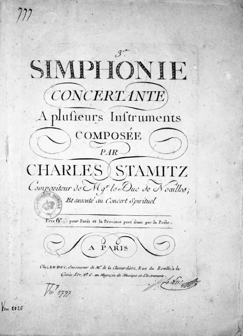 First page of Sinfonia concertante No.3