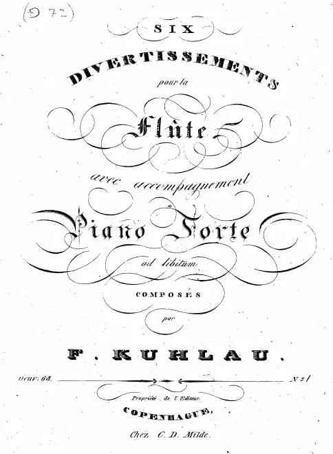 First page of 6 Divertissements for Flute and Piano