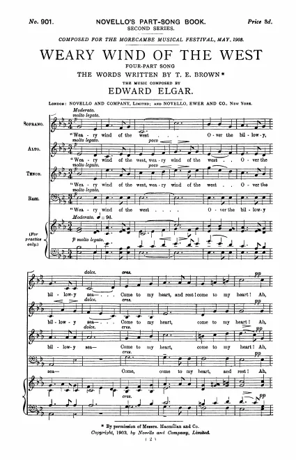 First page of Weary Wind of the West