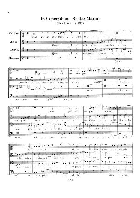 First page of Quam pulchri sunt gressus tui