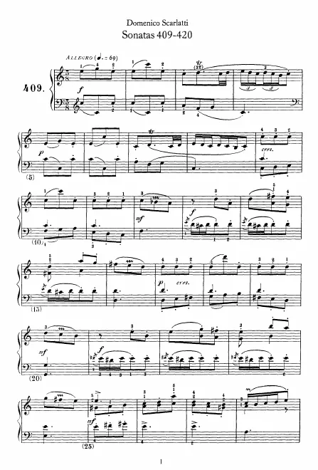 First page of Keyboard Sonata in C major