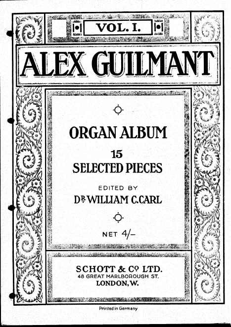 First page of Organ Album