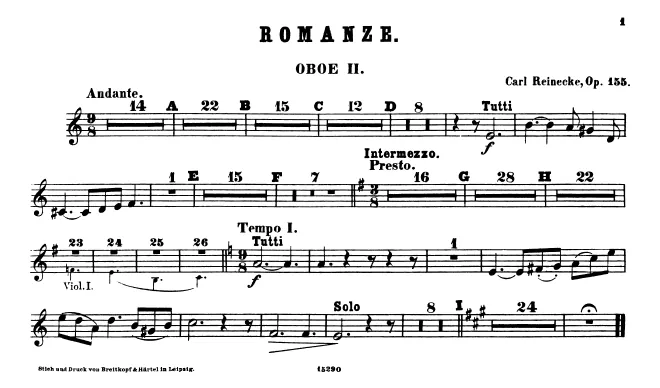 First page of Romanze