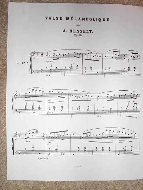 First page of Valse Mélancholique