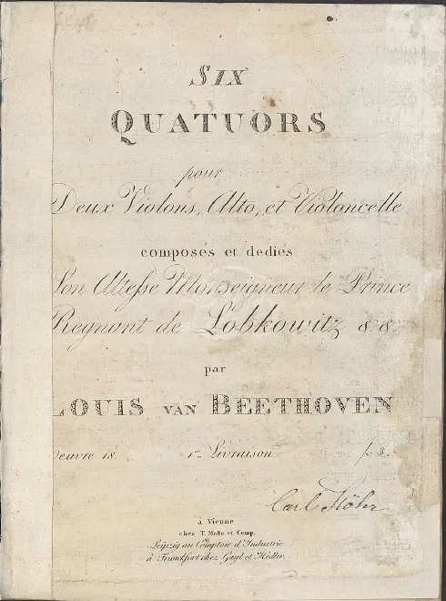 First page of String Quartet No.1