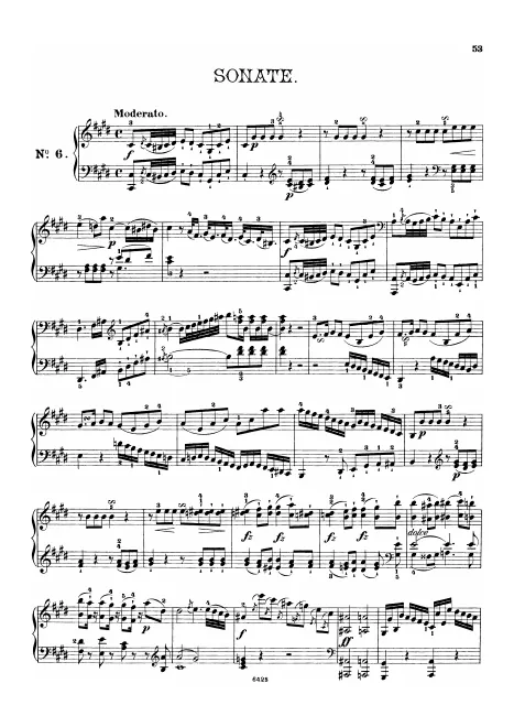 First page of Keyboard Sonata