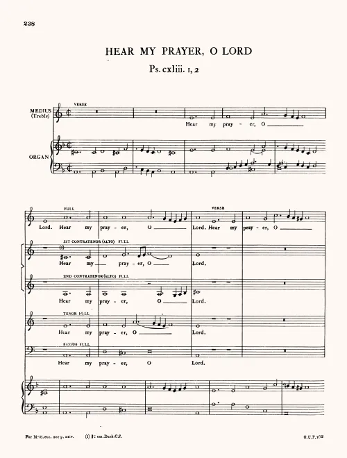 First page of Hear My Prayer, O Lord
