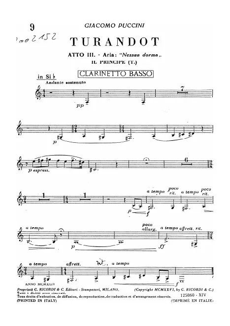 Bass Clarinet (B♭)