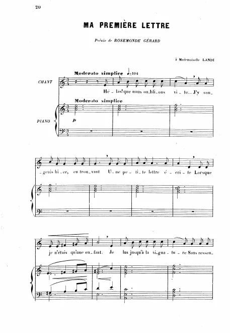 First page of Ma première lettre