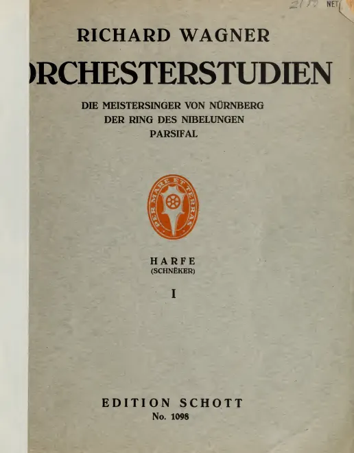 First page of Die bedeutendsten Stellen für Harfe
