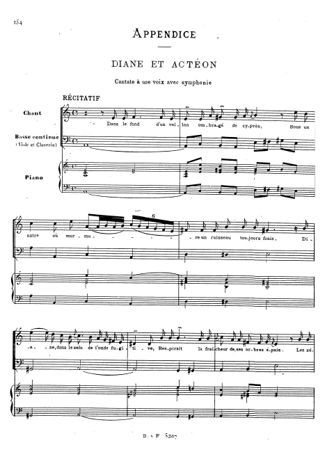 First page of Diane et Actéon