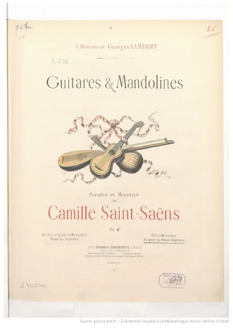 First page of Guitares et mandolines