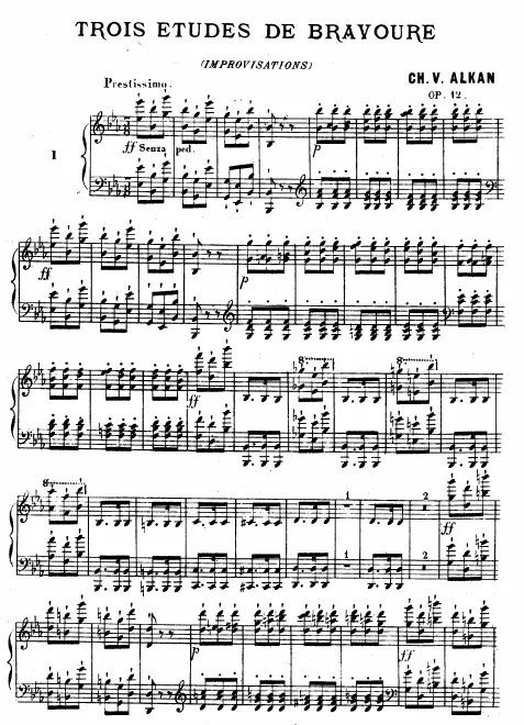 First page of 3 Improvisations dans le Style brillant