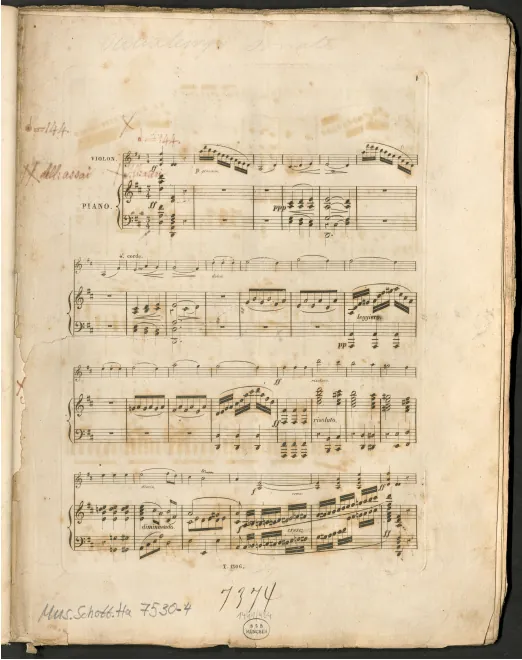 First page of Violin Sonata in D major