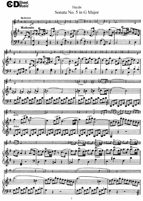 First page of Keyboard Sonata