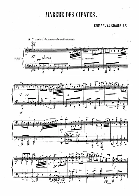First page of Marche des Cipayes