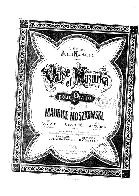 First page of Valse and Mazurka