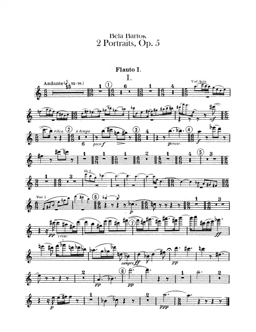 First page of 2 Portraits, Op.5