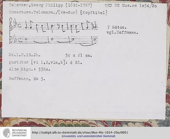 First page of Ouverture-Suite 'La Lyre'