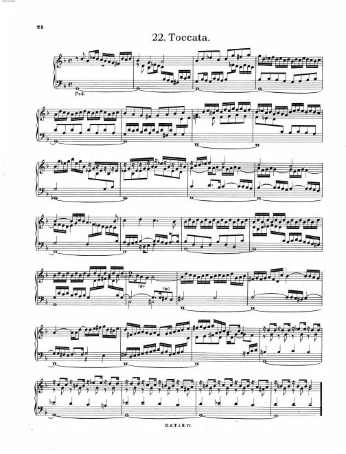 First page of Toccata in G minor