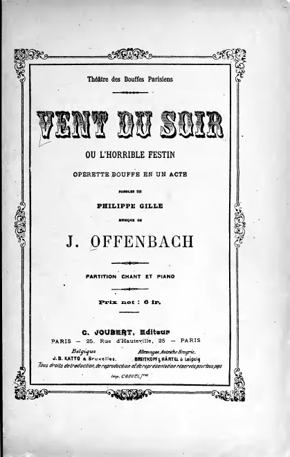 First page of Vent du soir, ou L'horrible festin