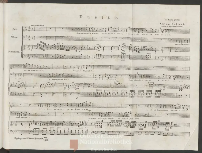 First page of Saper vorrei se m'ami