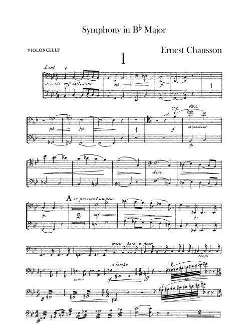 First page of Symphony in B-flat major