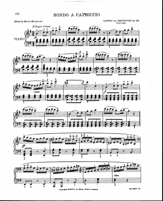 First page of Rondo a Capriccio