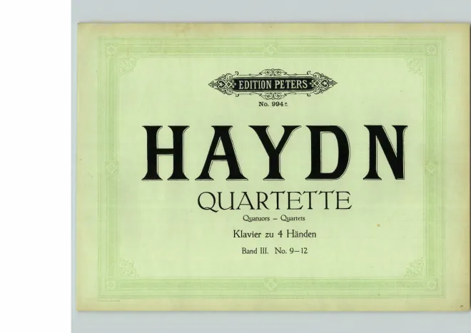 First page of String Quartet in G major