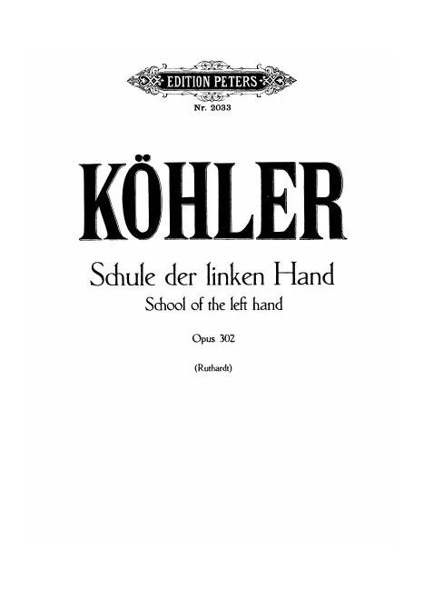 First page of Schule der linken Hand
