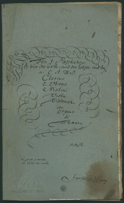 First page of Ich bin der Erste und der Letzte