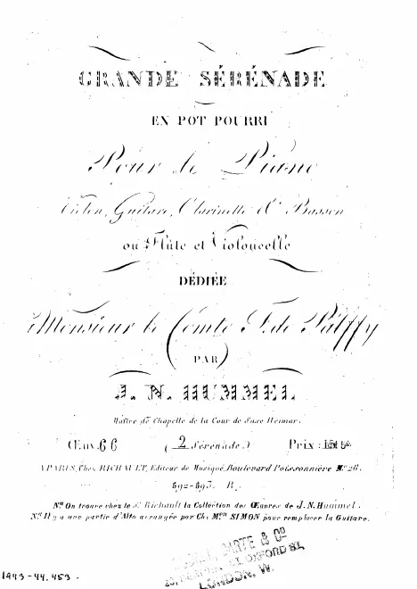First page of Serenade No.2