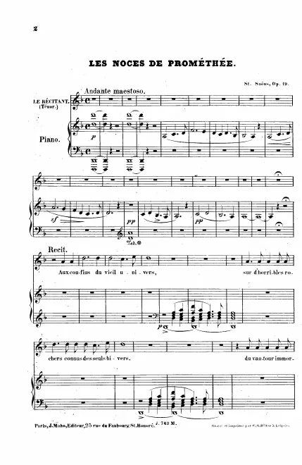 First page of Les noces de Prométhée