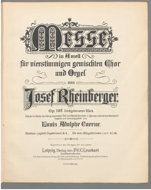 First page of Mass in A minor