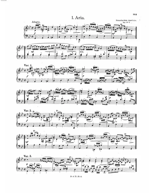First page of Aria Quarta