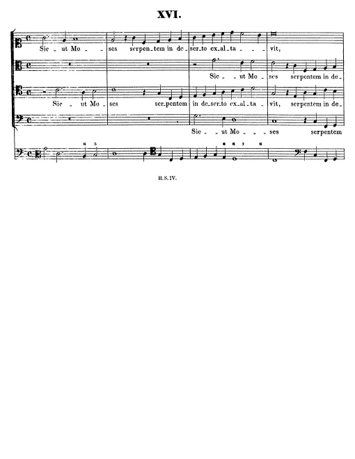 First page of Sicut Moses serpentem in deserto exaltabit, SWV 68