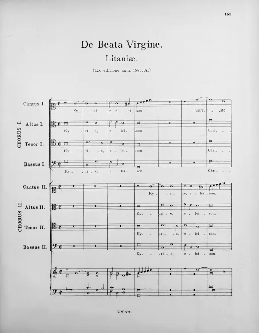 First page of Litaniæ de Beata Virgine