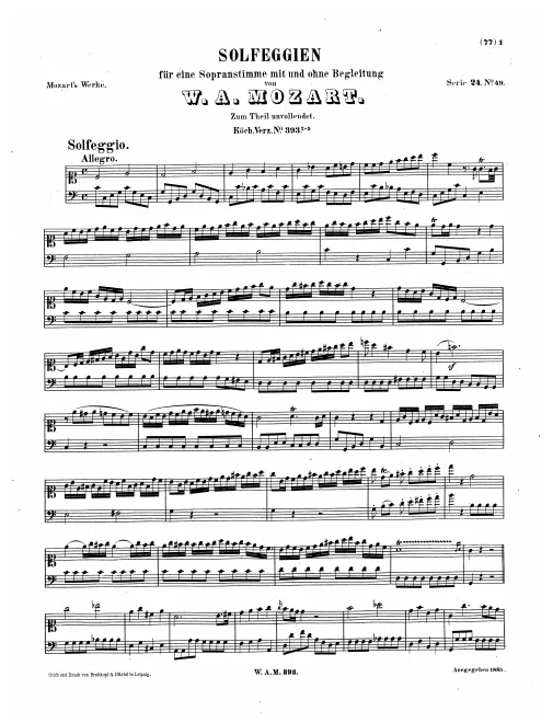 First page of 5 Solfeggios