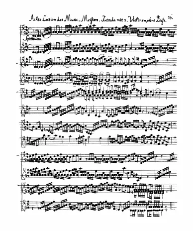 First page of Intrada mit 2 Violinen, ohne Bass