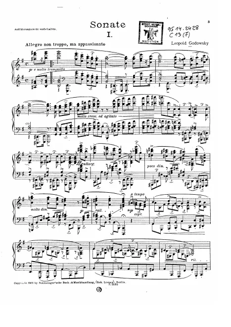 First page of Piano Sonata in E minor