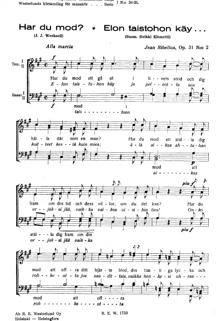 First page of 3 Songs for Chorus