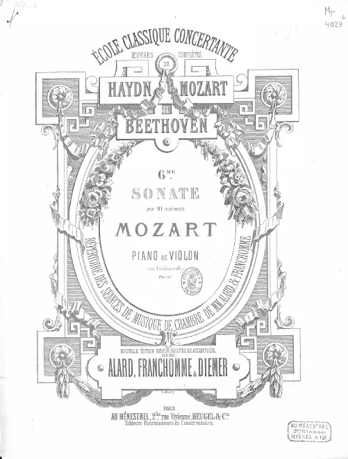 First page of Violin Sonata