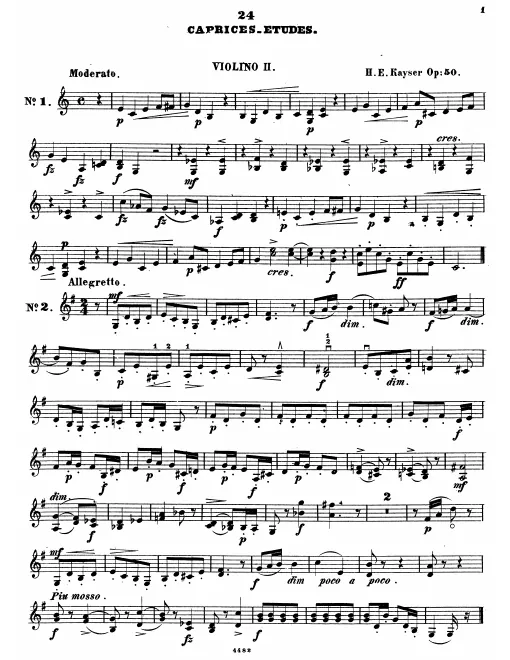 First page of 24 Caprice-Etudes