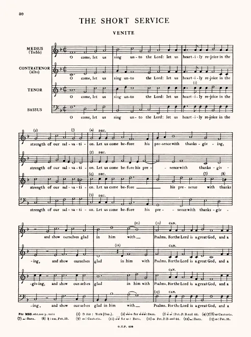 First page of Short Service
