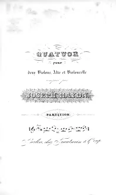 First page of String Quartet in F major