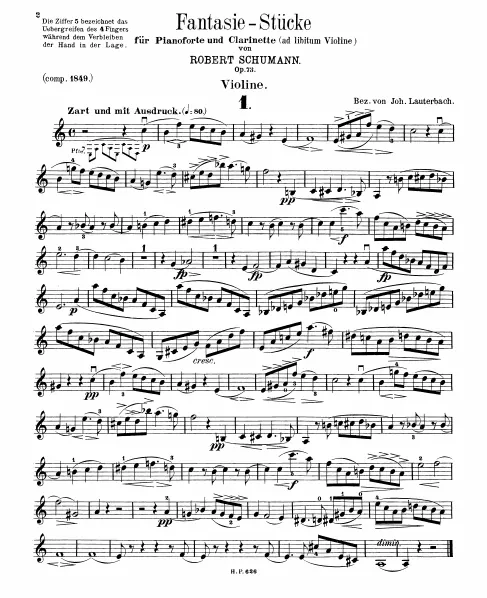 First page of Fantasiestücke