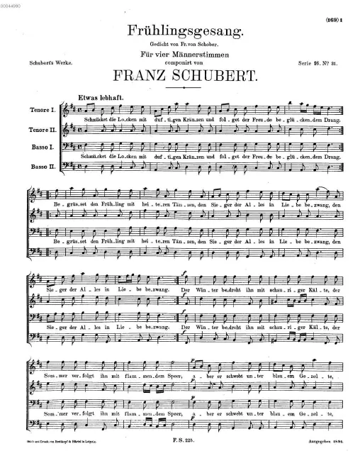First page of Frühlingsgesang